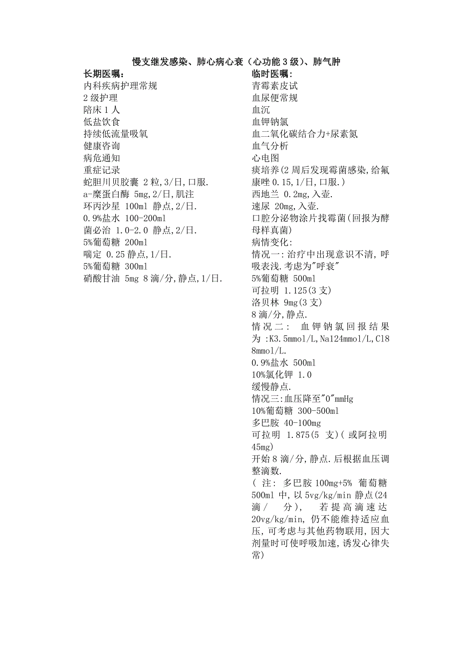 临床常见病医嘱资料_第4页