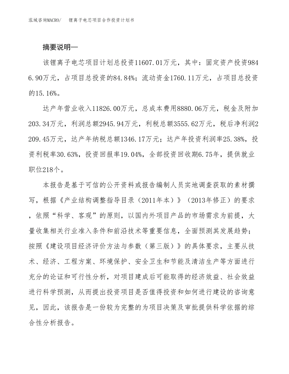 锂离子电芯项目合作投资计划书.docx_第2页