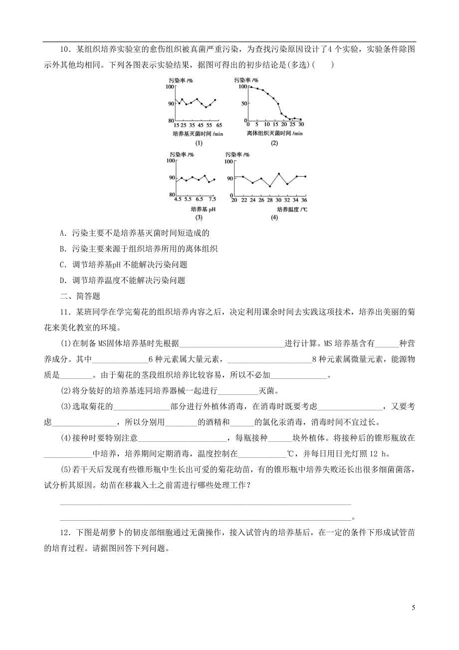 2013年高中生物专题3植物的组织培养技术精品学案新人教版选修1_第5页