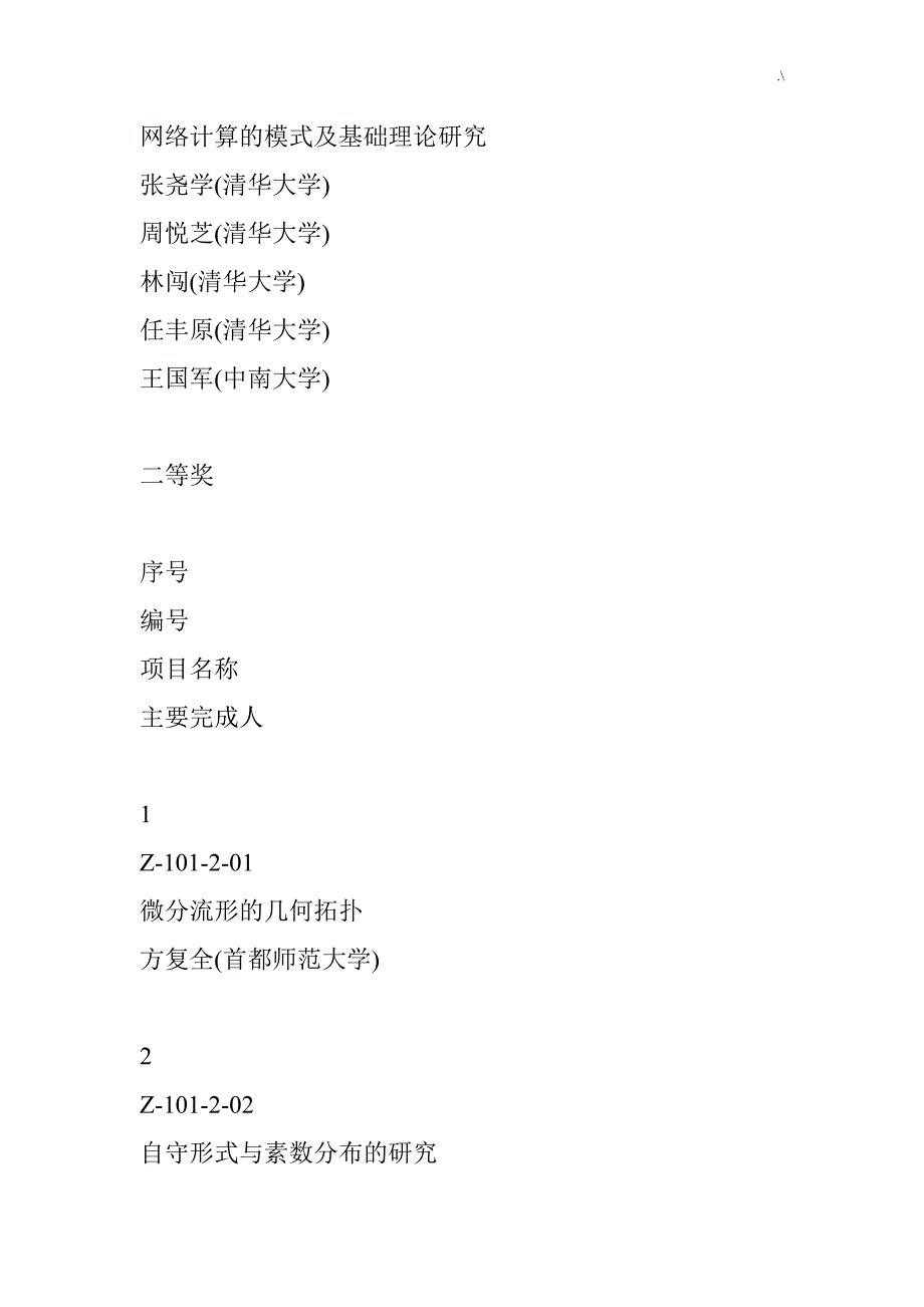 2014年度国家科学技术奖励获奖计划项目清单名目_第3页