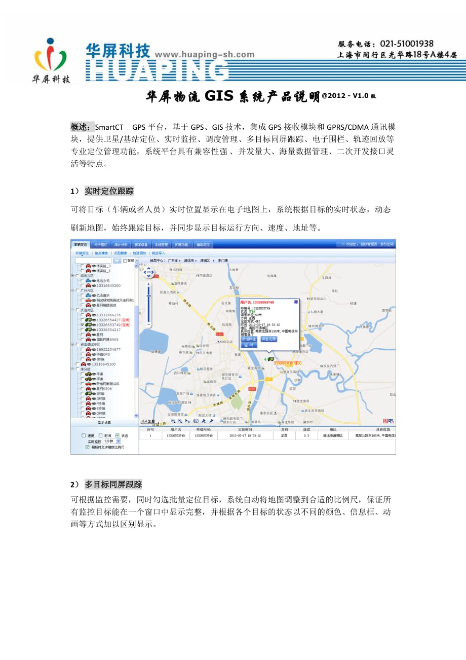 车辆物流GIS系统产品功能简述-2012版-V1.0_第1页