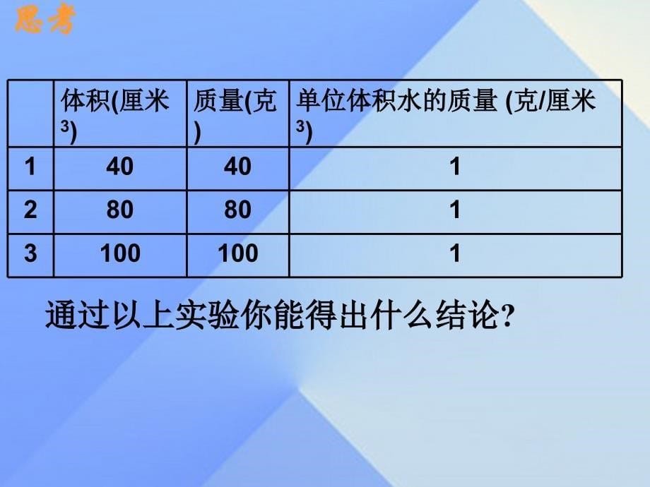 七年级科学上册 第4章《物质的特性》第3节《物质的密度》《物质的密度》浙教版_第5页