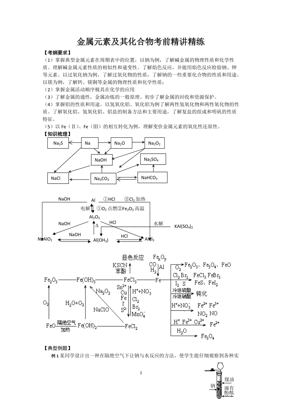 与练习金属化合物(1)概要_第1页