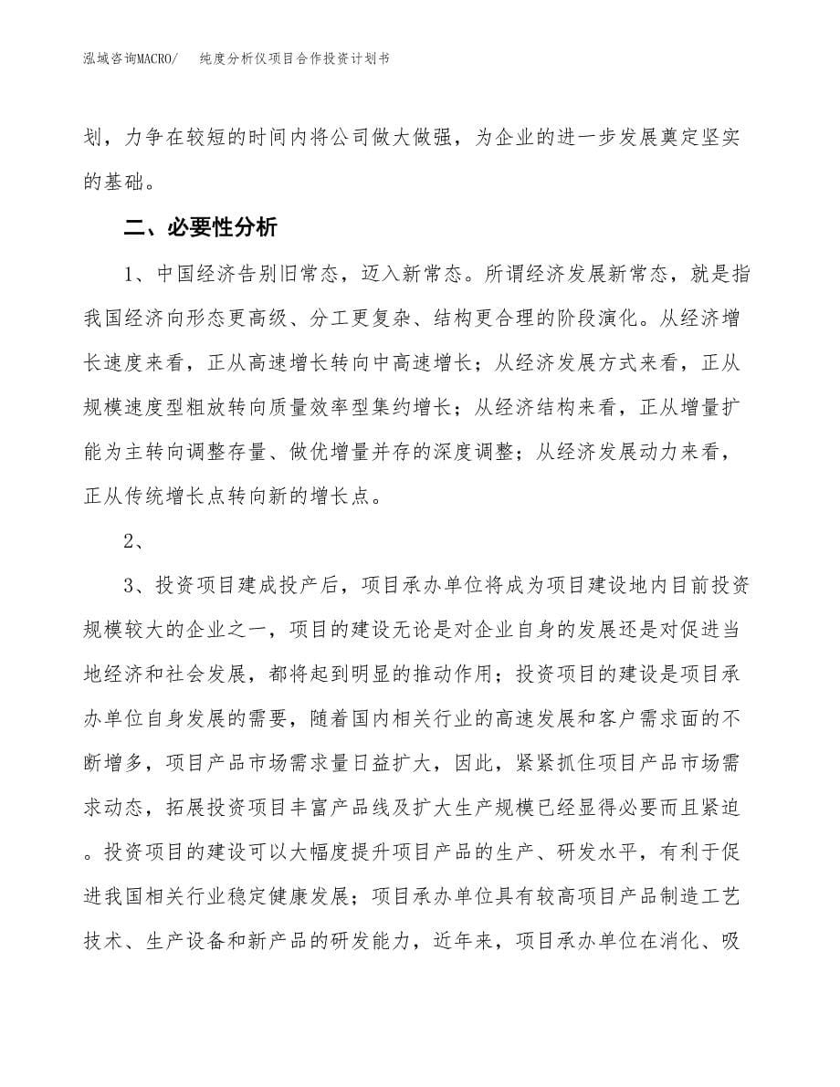 纯度分析仪项目合作投资计划书.docx_第5页