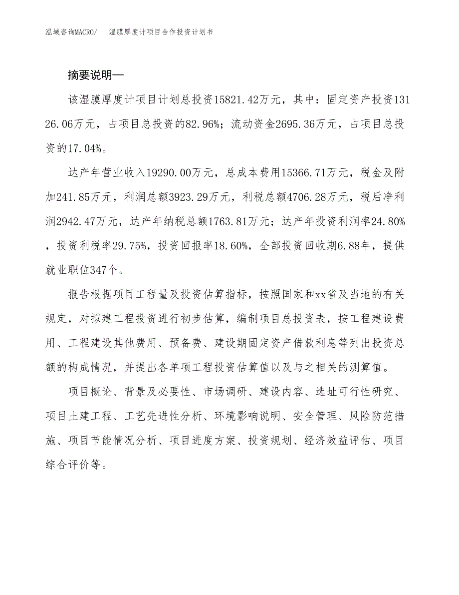 湿膜厚度计项目合作投资计划书.docx_第2页