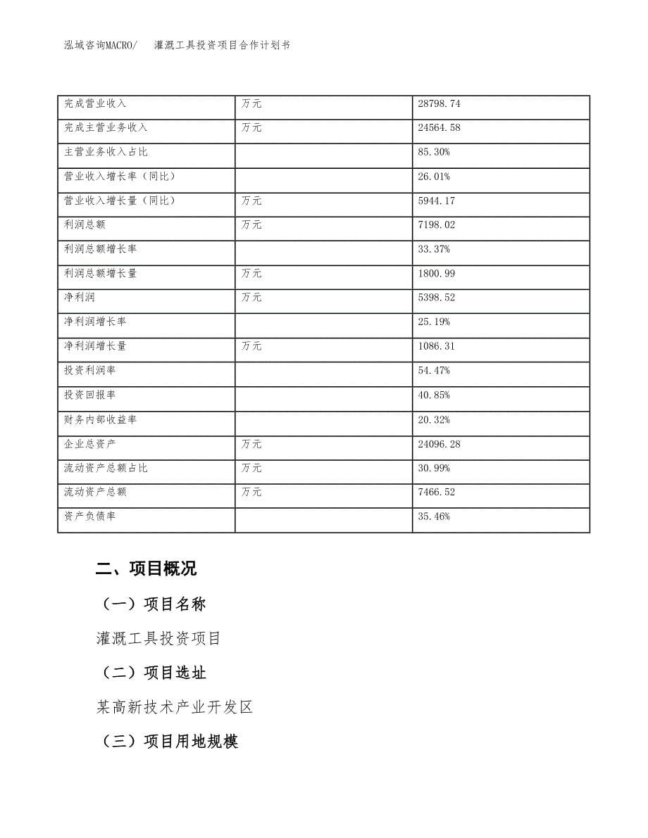 灌溉工具投资项目合作计划书.docx_第5页