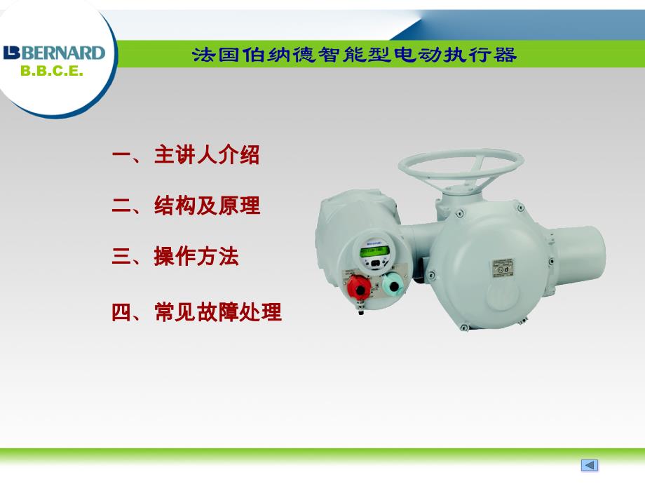 伯纳德智能型电动执行器操作培训资料_第2页