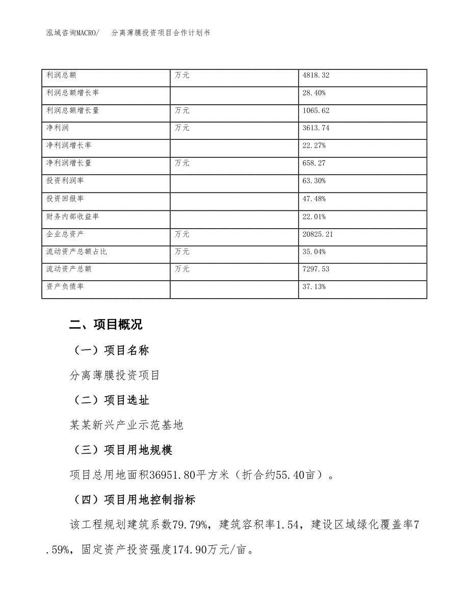 分离薄膜投资项目合作计划书.docx_第4页