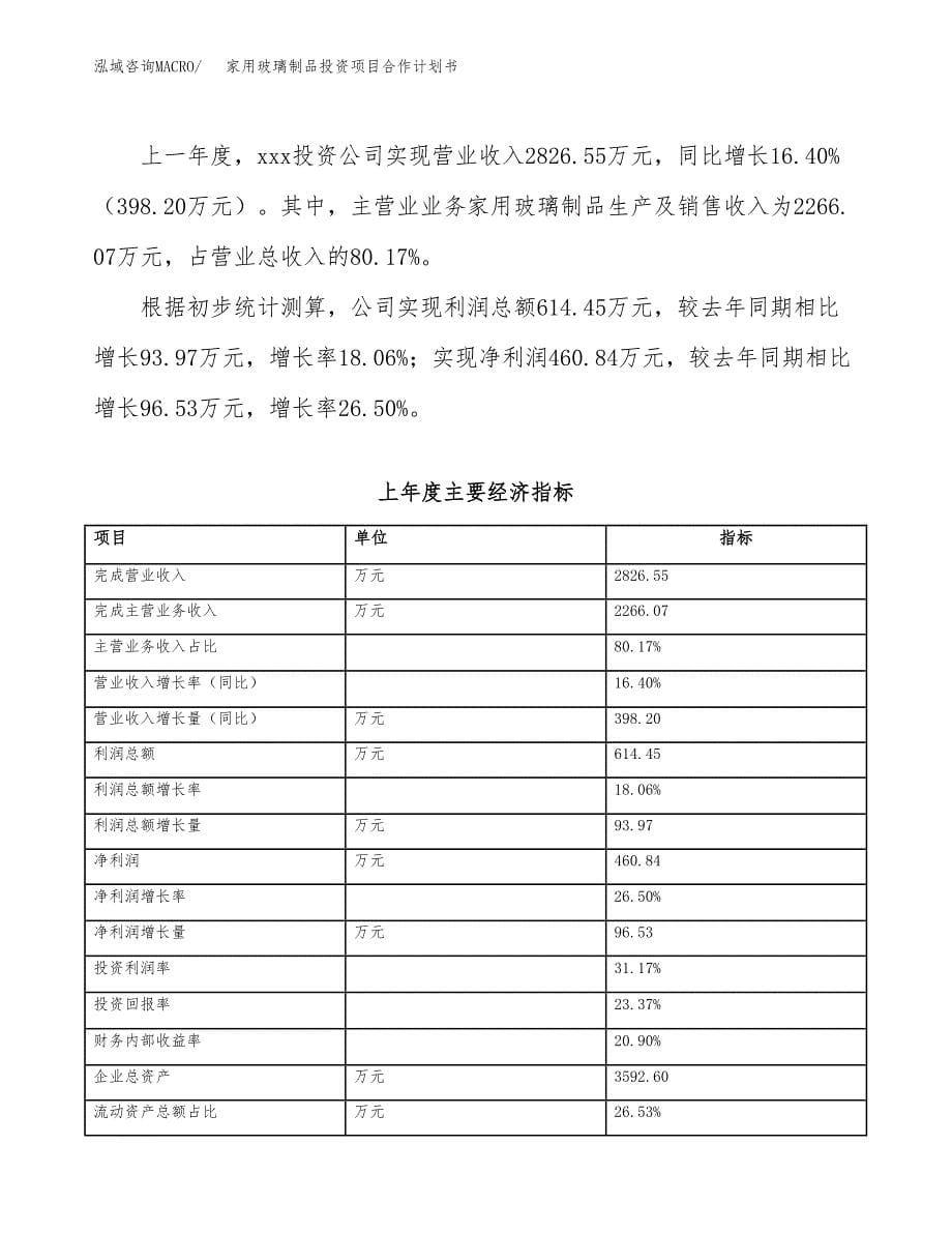 家用玻璃制品投资项目合作计划书.docx_第5页