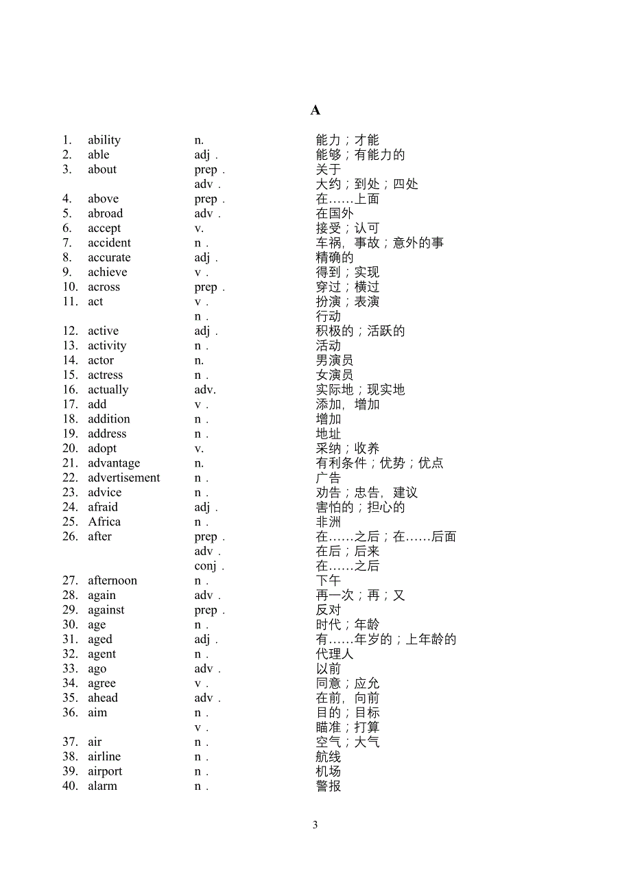 2010年考试手册英语词汇表必备学习.doc_第3页