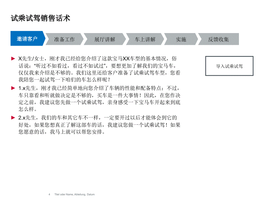 宝马试乘试驾流程指导销售话术教材_第4页