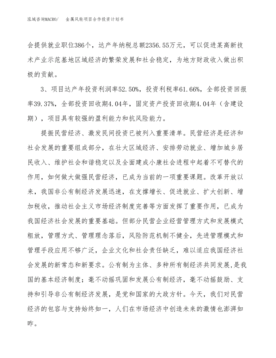 金属风轮项目合作投资计划书（样本）.docx_第4页