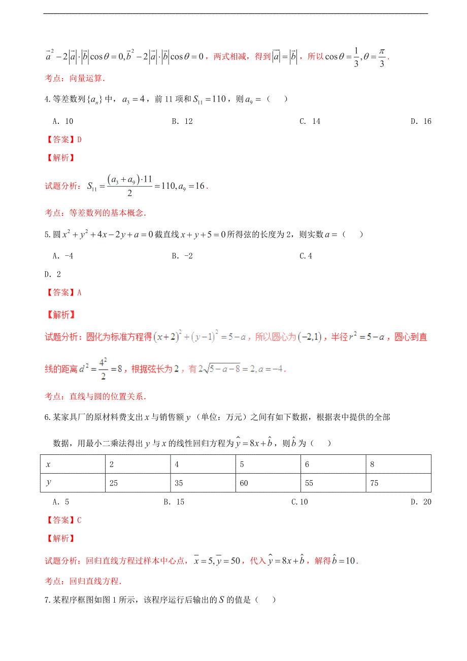 2017年重庆市第八中学高三上学期一调考试数学（文）试题（解析版）_第2页