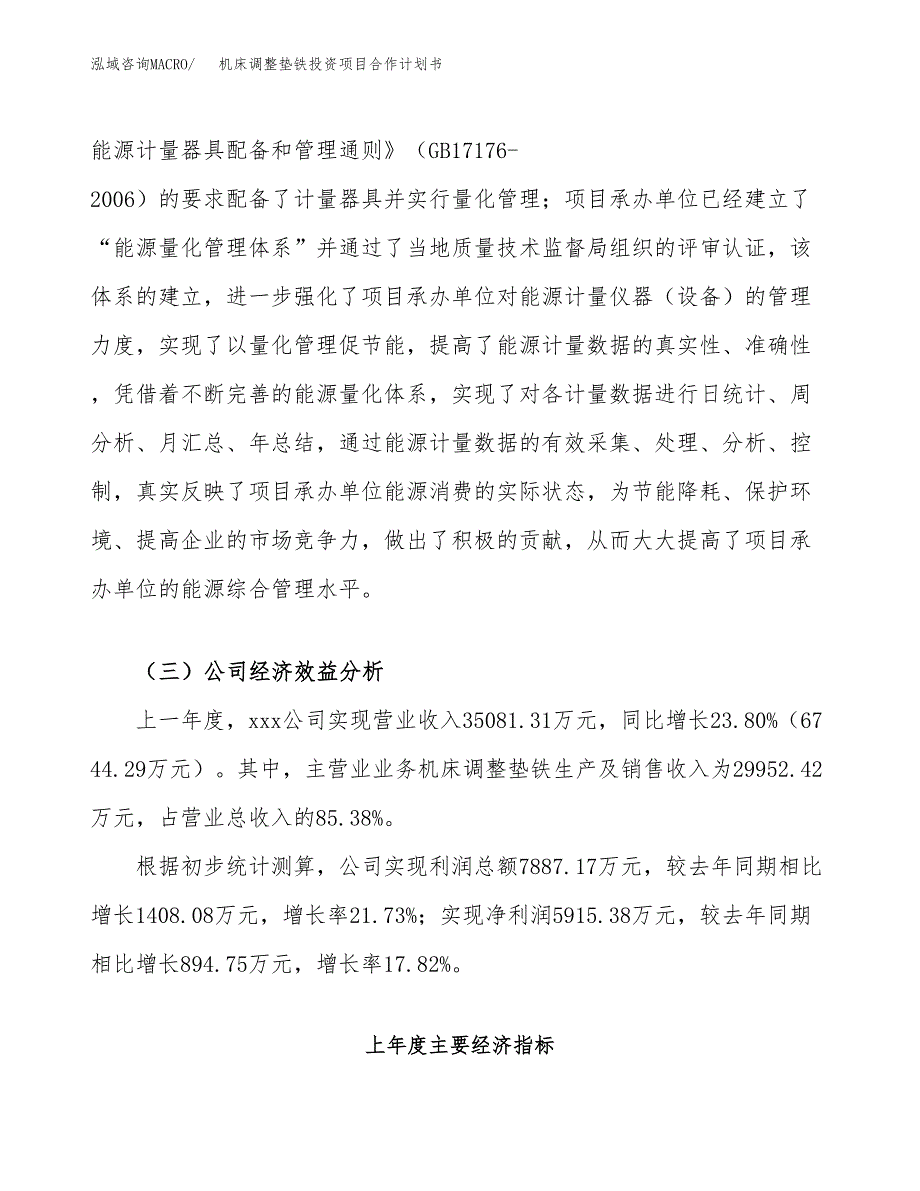 机床调整垫铁投资项目合作计划书.docx_第4页