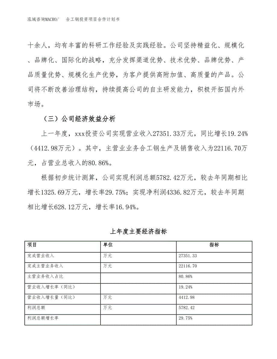 合工钢投资项目合作计划书.docx_第4页