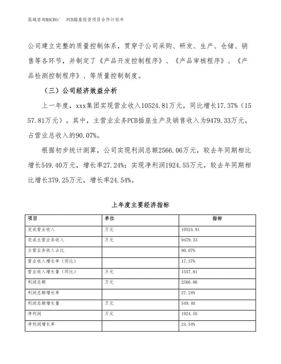 PCB插座投资项目合作计划书.docx_第5页