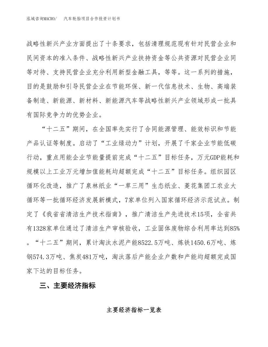 汽车轮胎项目合作投资计划书（样本）.docx_第5页