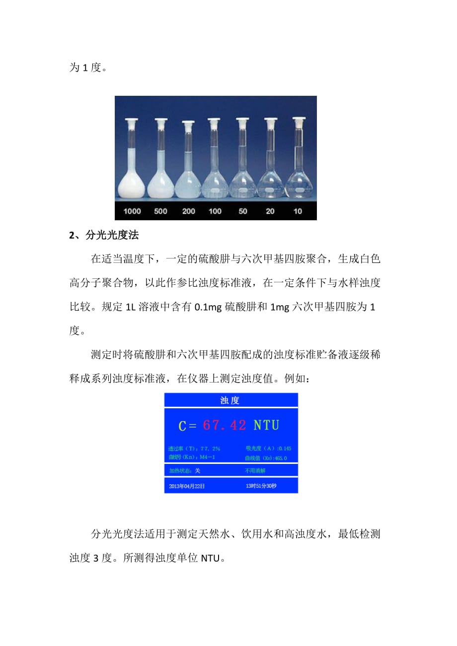 水样浊度的测定方法论述资料_第2页