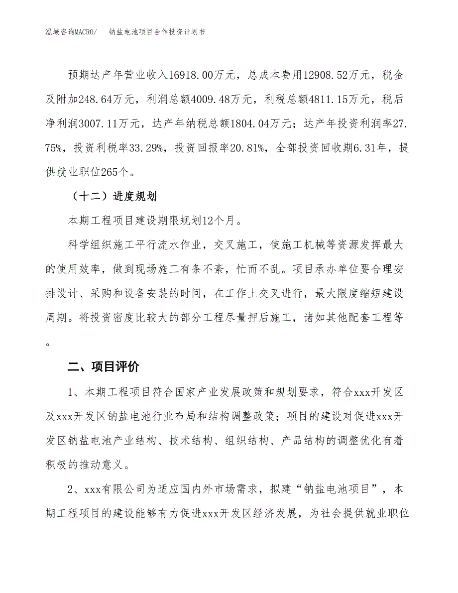 钠盐电池项目合作投资计划书（样本）.docx_第3页