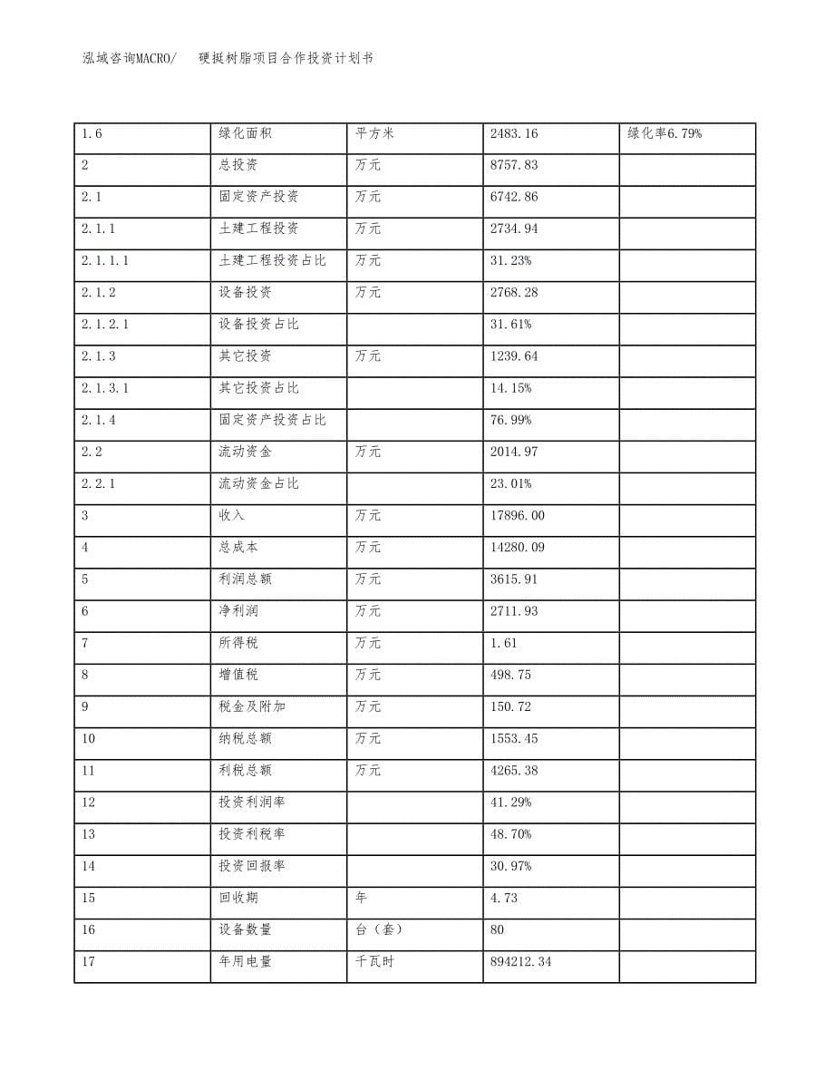 硬挺树脂项目合作投资计划书（样本）.docx_第5页