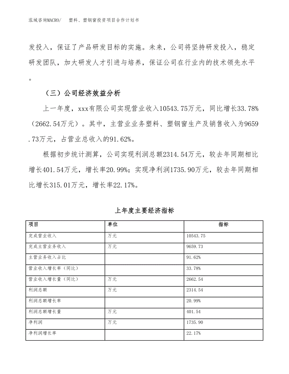 塑料、塑钢窗投资项目合作计划书.docx_第4页