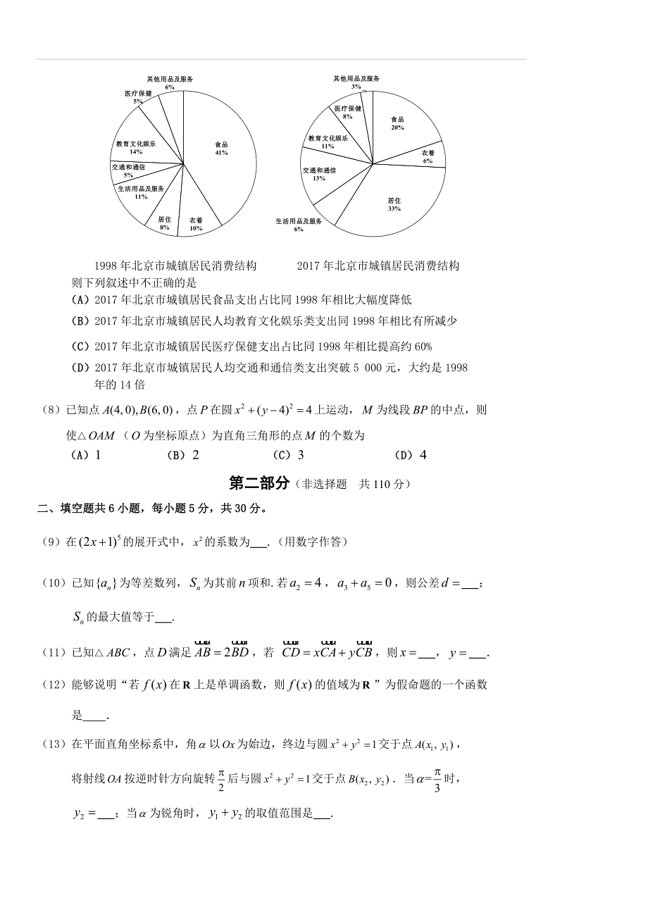 北京市房山区2019届高三上学期期末考试数学理试题_第2页