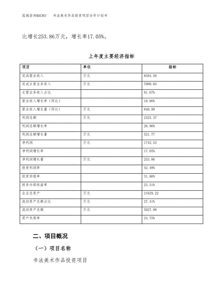 书法美术作品投资项目合作计划书.docx_第5页