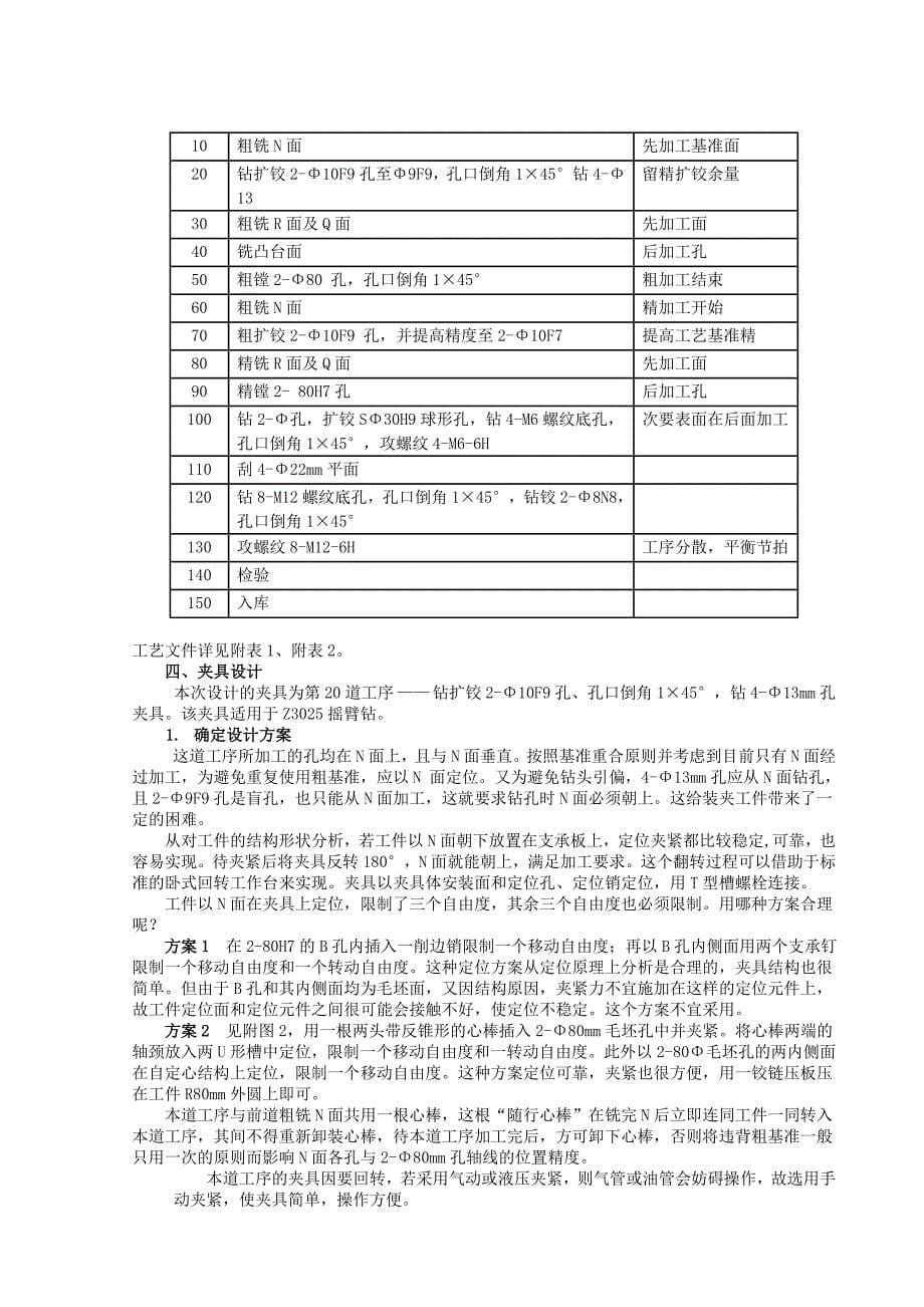 方案设计书犁刀变速齿轮箱体零件的机械加工工艺规程及钻n面6孔工序的专用夹具_第5页