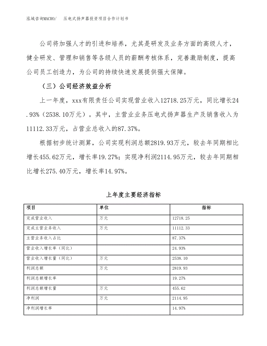 压电式扬声器投资项目合作计划书.docx_第3页