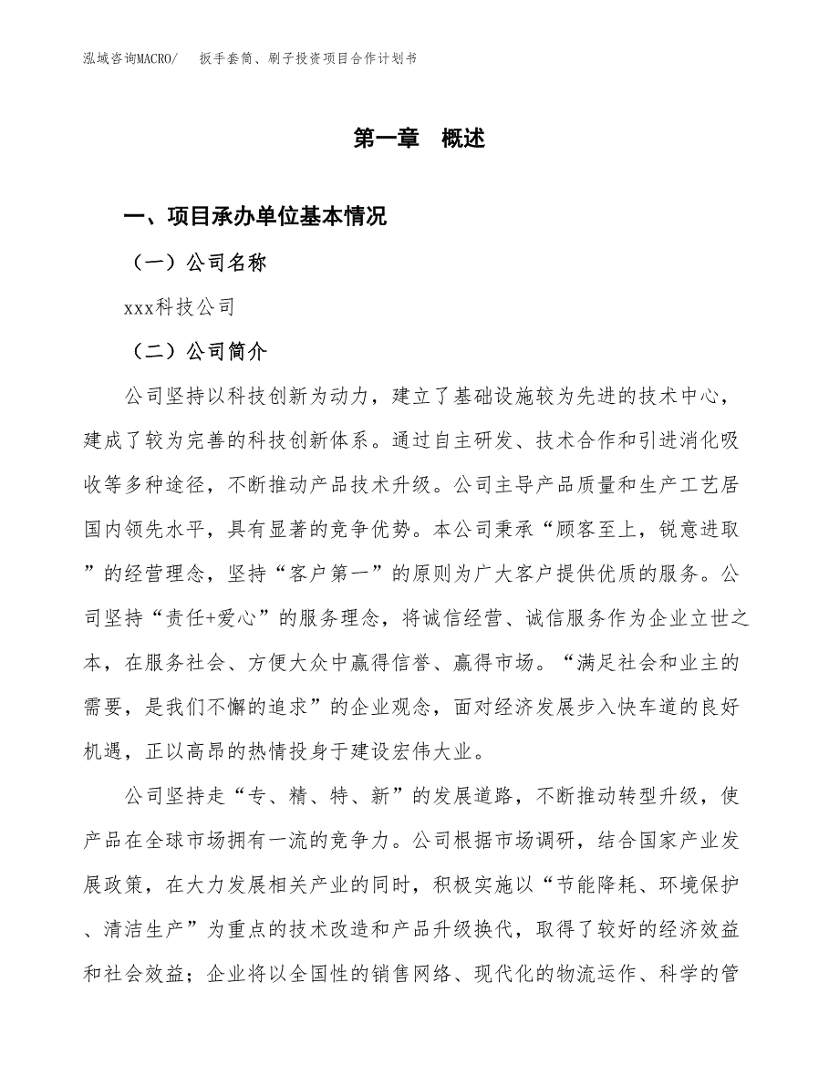 扳手套筒、刷子投资项目合作计划书.docx_第3页