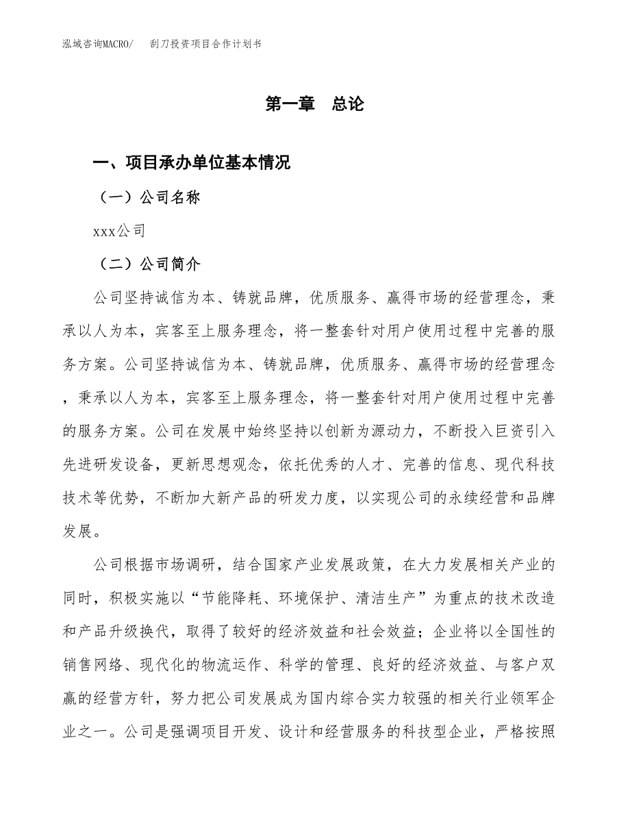 刮刀投资项目合作计划书.docx_第2页