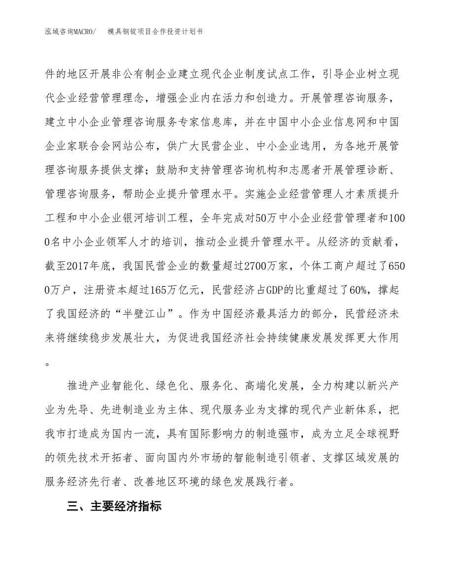 模具钢锭项目合作投资计划书（样本）.docx_第5页