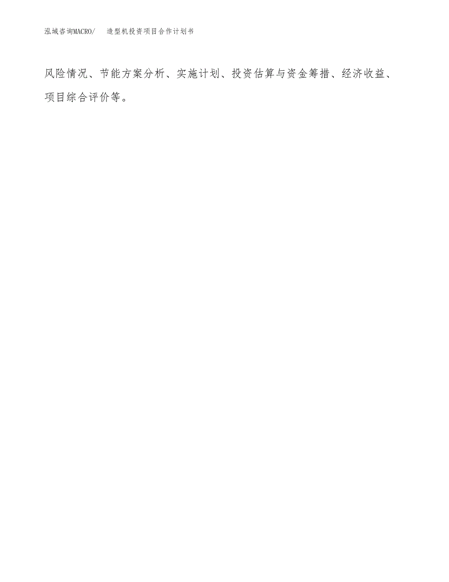 造型机投资项目合作计划书.docx_第2页