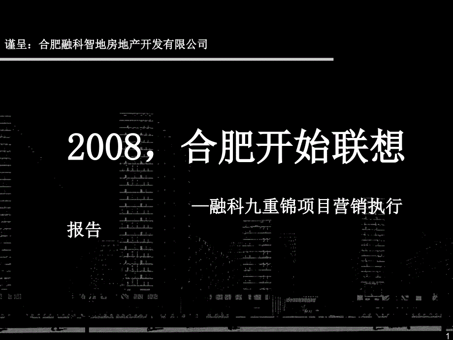 合肥融科九重锦项目营销执行报告_第1页