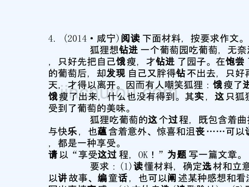 山东省2017中考语文 作文分类指导 全命题作文_第5页