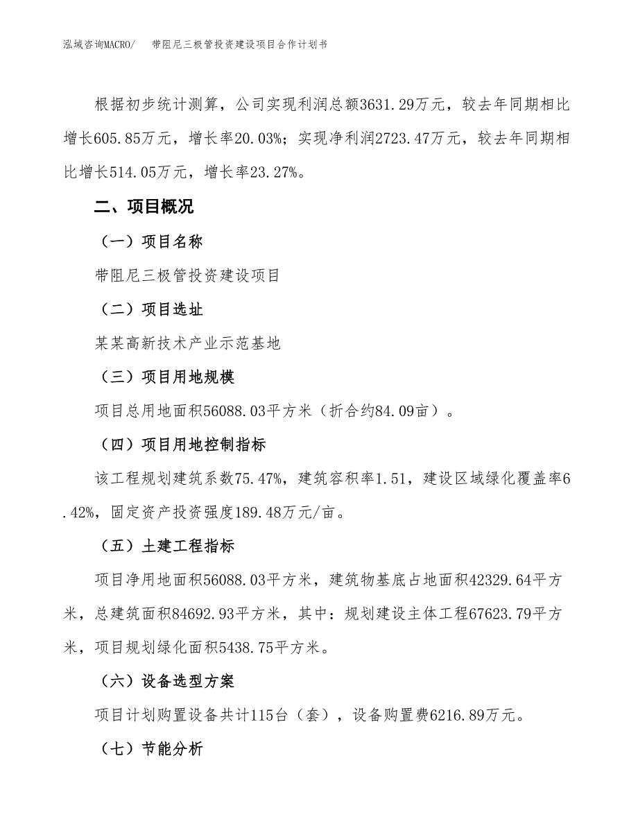 带阻尼三极管投资建设项目合作计划书（样本）_第3页