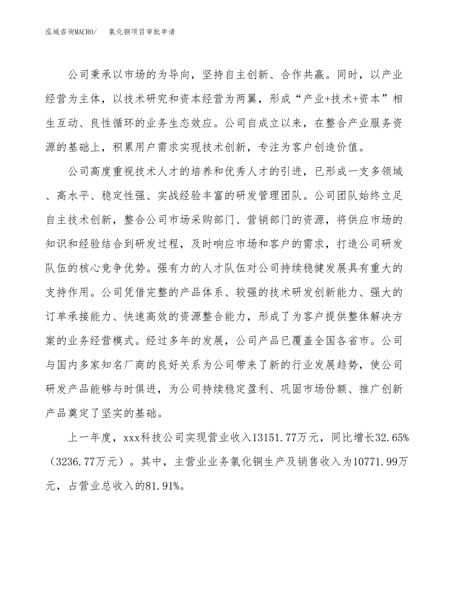 氯化铜项目审批申请（总投资13000万元）.docx_第2页