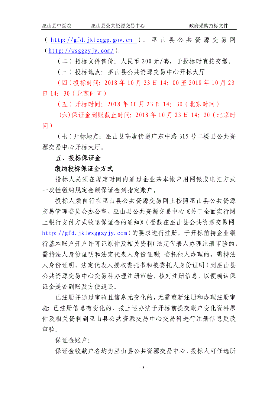 巫山县中医医疗设备采购（二次招标文件_第4页