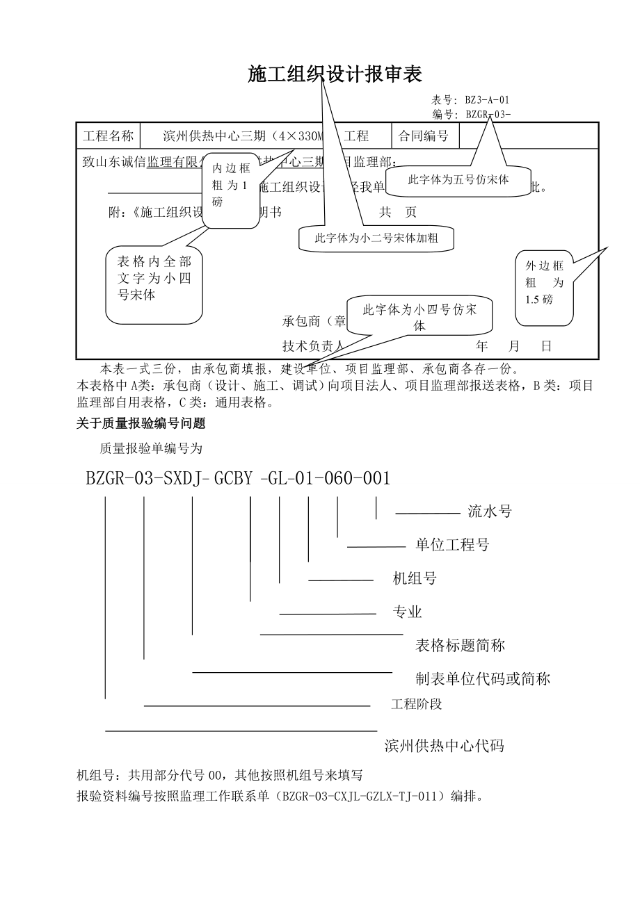 滨州三期4330mw机组工程常用表格_第4页