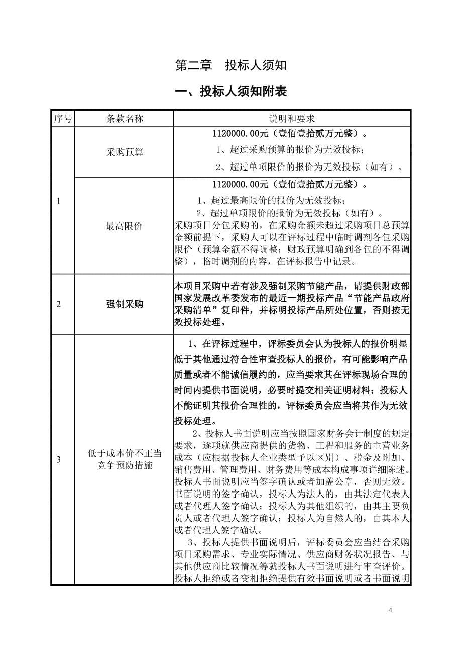 高级职业中学教学设备采购公开招标文件_第5页