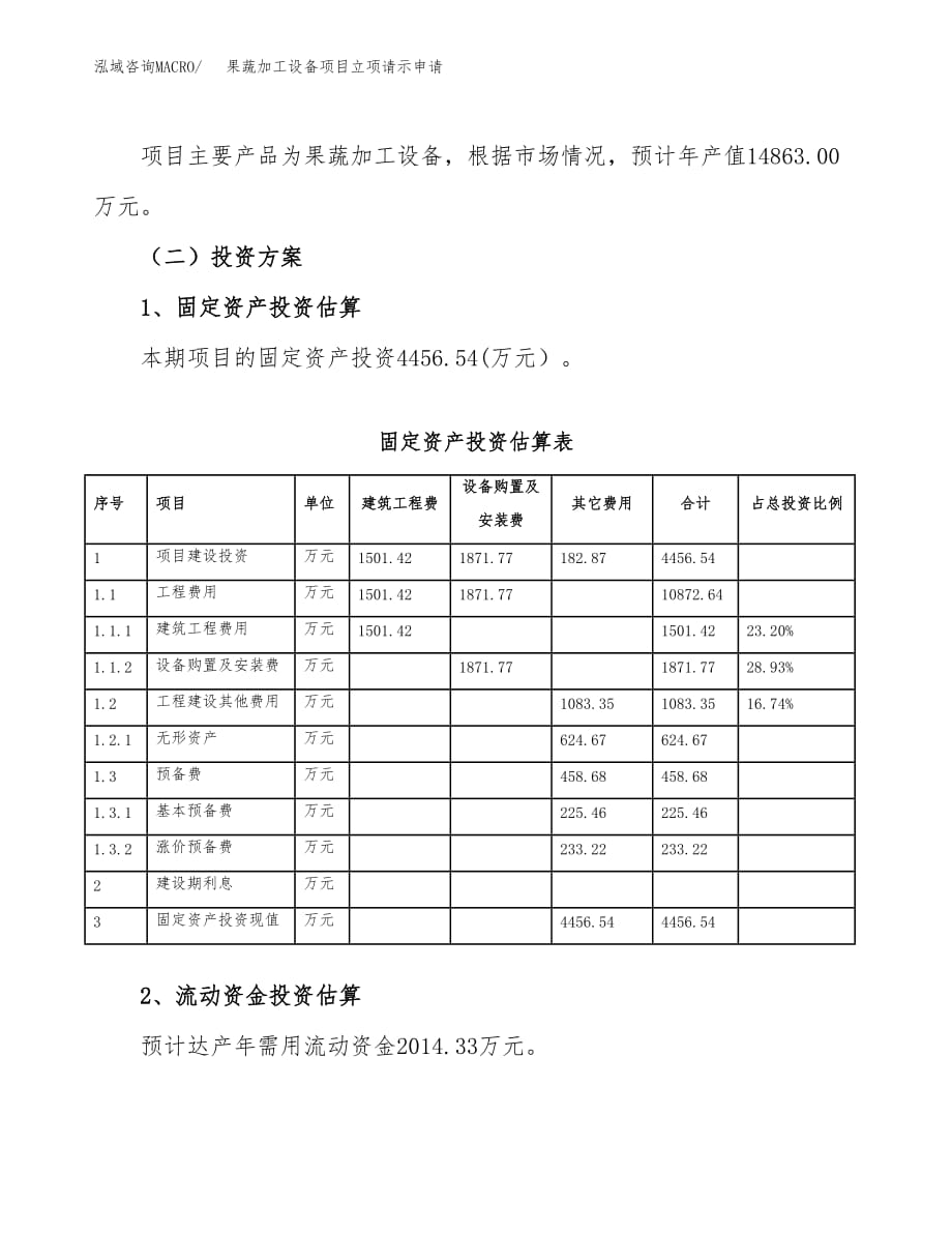 果蔬加工设备项目立项请示申请_第4页