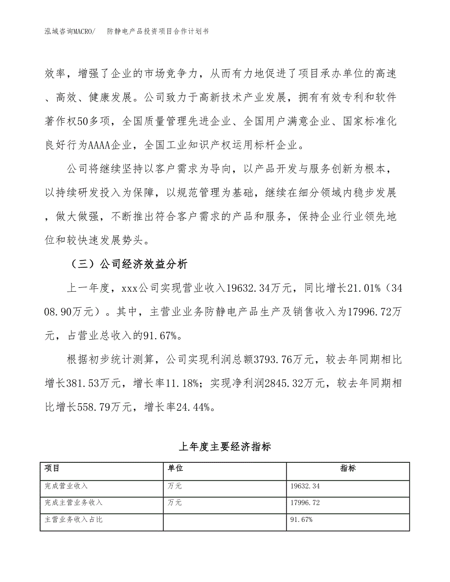 防静电产品投资项目合作计划书.docx_第4页