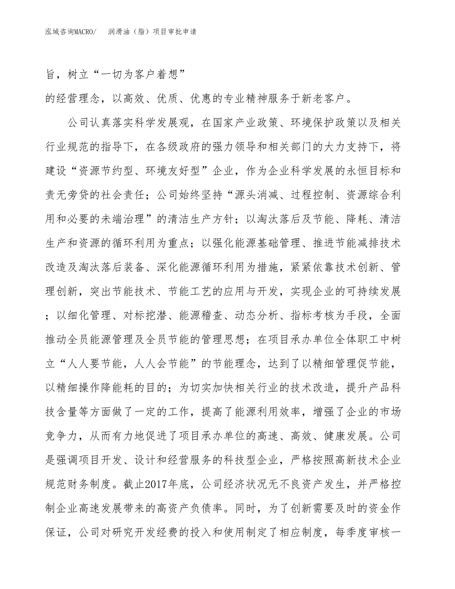 润滑油（脂）项目审批申请（总投资7000万元）.docx_第2页