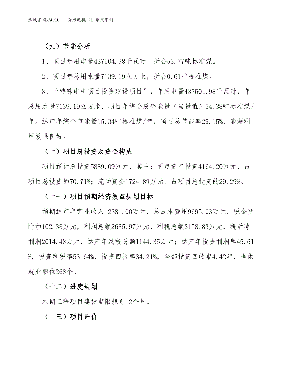 特殊电机项目审批申请（总投资6000万元）.docx_第4页