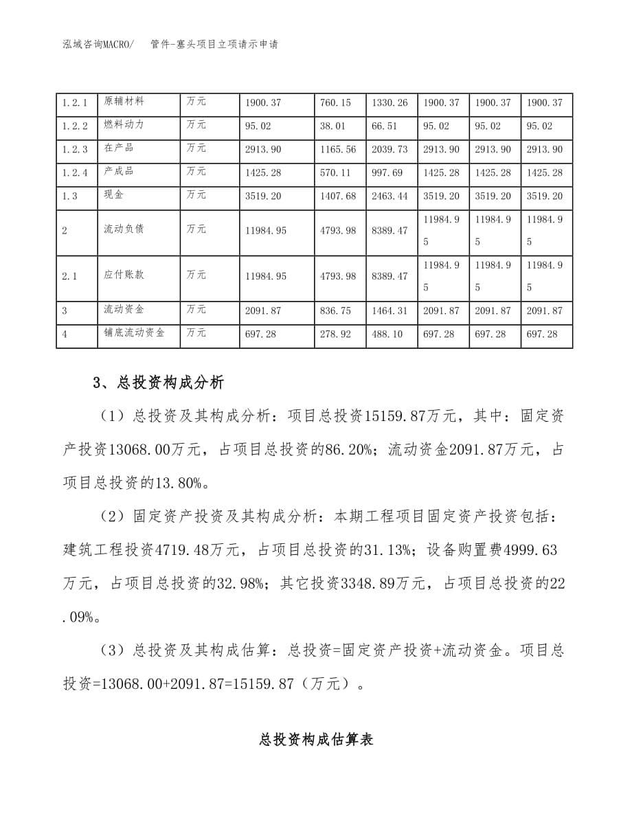 管件-塞头项目立项请示申请_第5页