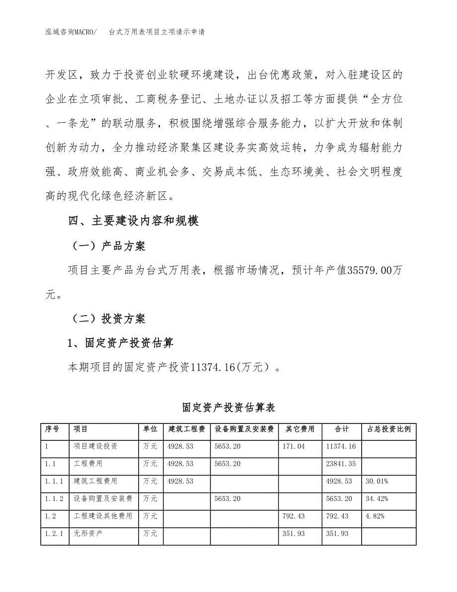 台式万用表项目立项请示申请_第5页