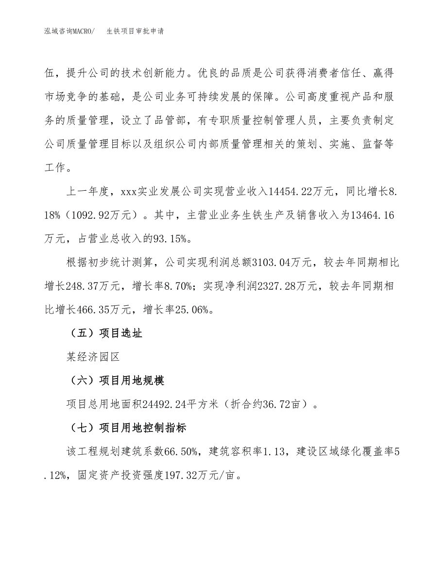 生铁项目审批申请（总投资9000万元）.docx_第3页