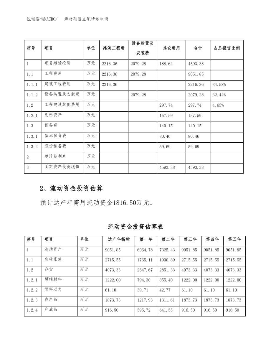 焊材项目立项请示申请_第5页