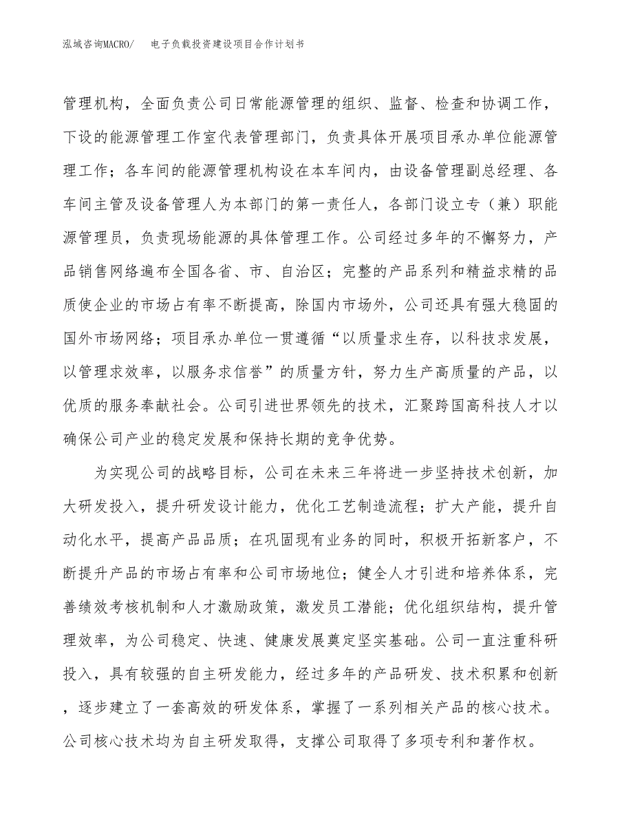 电子负载投资建设项目合作计划书（样本）_第2页