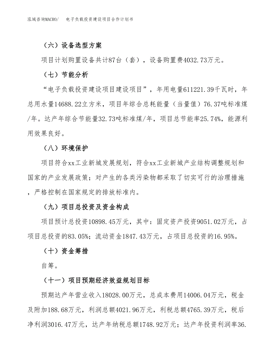 电子负载投资建设项目合作计划书（样本）_第4页